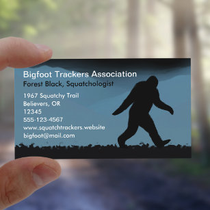 Cartão De Visita Silhouette Bigfoot à noite   Crente de Sasquatch