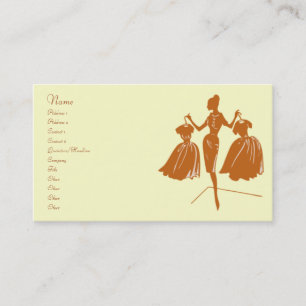 Cartão De Visita Silhueta Brown Fashion