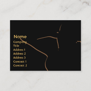 Cartão De Visita Silhueta da menina no marrom - carnudo