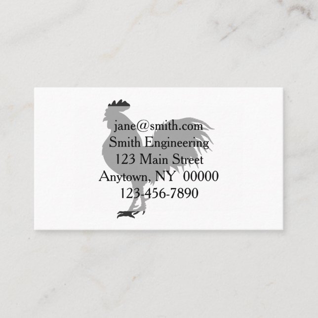 Cartão De Visita Silhueta de galeria - Escolha a cor de fundo (Frente)