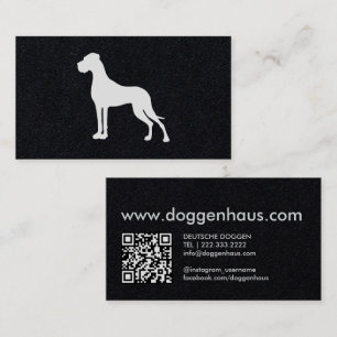 Cartão De Visita silhueta de Great Dane