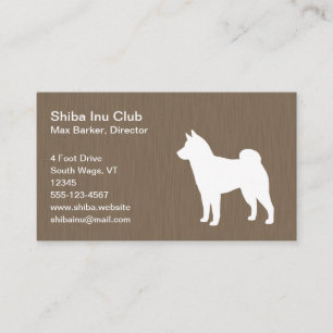 Cartão De Visita Silhueta de Shiba Inu