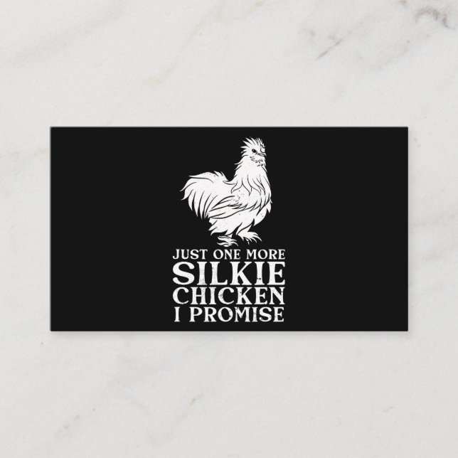 Cartão De Visita Silkie Chicken Funny Chicken Lover Incrível Silkie (Frente)