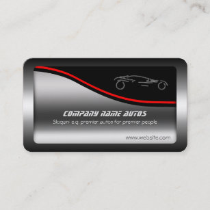 Cartão De Visita Silver Sportscar sobre o efeito do aço, vendas de 