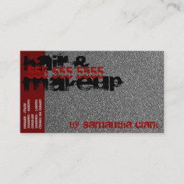 Cartão De Visita Silver Sprinkles Estilo em Descanso Vermelho e Pre