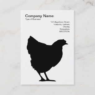 Cartão De Visita Símbolo Black Hen - Preto em Branco