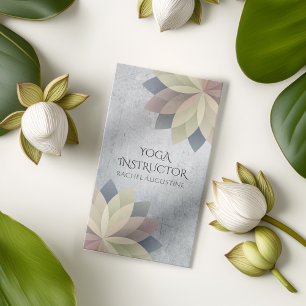 Cartão De Visita Símbolo colorido de Lotus OM do instrutor elegant