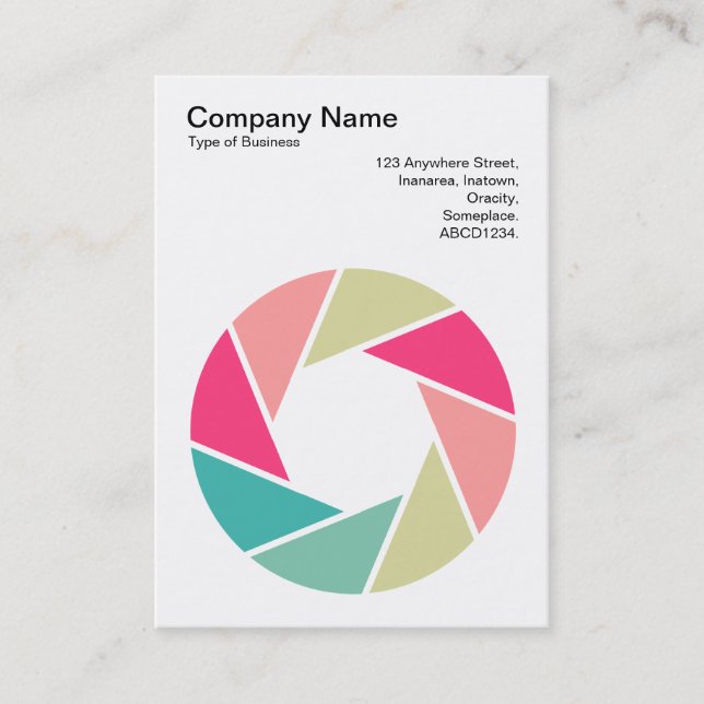 Cartão De Visita Símbolo de abertura - Cores 01 (Frente)