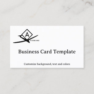 Cartão De Visita Símbolo de Área de Prática Aerobática do Gráfico S