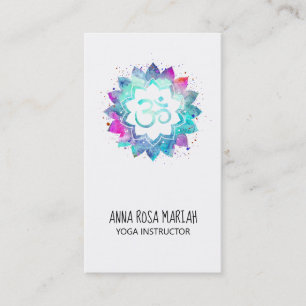 Cartão De Visita *~* Símbolo de Aum Om Aum para a cicatrização d