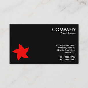 Cartão De Visita Símbolo de estrela giratória - vermelho