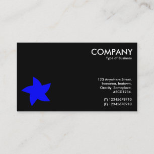 Cartão De Visita Símbolo de Estrela Rotação Azul - Preto