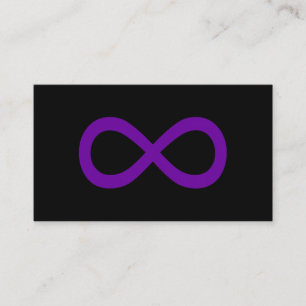 Cartão De Visita Símbolo de Infinito Roxo