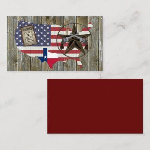 Cartão De Visita Símbolo de pistola de dueling estrela do Texas mai