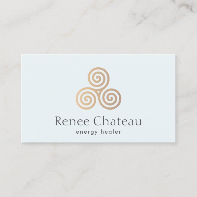 Cartão De Visita Símbolo de Triskele Céltico ou Espiral Triplo (Frente)