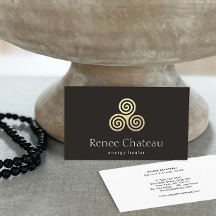 Cartão De Visita Símbolo de Triskele Céltico ou Espiral Triplo