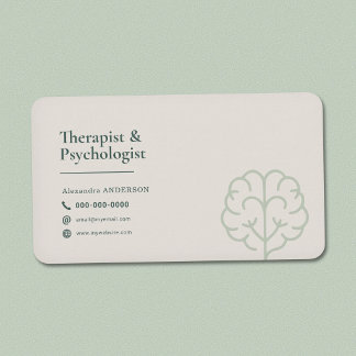 Cartão De Visita Símbolo do Cérebro - Terapeuta & Psicólogo