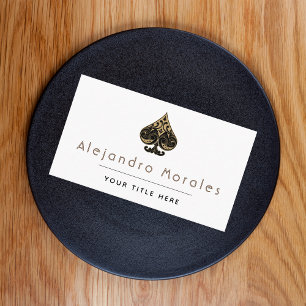 Cartão De Visita Símbolo Elegante de Símbolo Casino Poker Night G