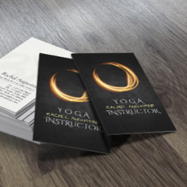 Cartão De Visita Símbolo Elegante YOGA Preto e ZEN Dourado Brilhant