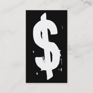 Cartão De Visita símbolo grunge preto e branco