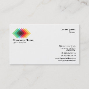 Cartão De Visita Símbolo/logotipo de Ouros de sobreposição de cores