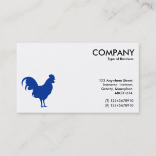 Cartão De Visita Símbolo Marinho de Cockerel Azul - Branco