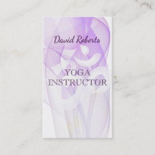 Cartão De Visita Símbolo Om de Instrutor Yoga Elegante