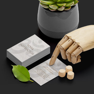 Cartão De Visita Símbolo Om Instrutor Elegante Símbolo Branco Flora