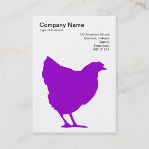 Cartão De Visita Símbolo Purple Hen - Preto em Branco