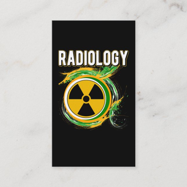 Cartão De Visita Símbolo radiológico Xray Radiologista (Frente)