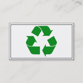 Cartão De Visita Símbolo reciclagem - Verde