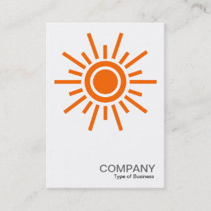 Cartão De Visita Símbolo Sun 02 - Laranja