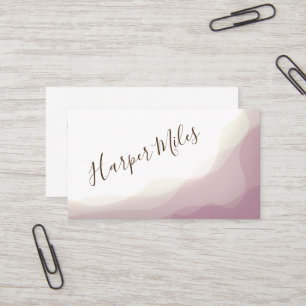 Cartão De Visita Símbolos de varredura de script rosa modernos