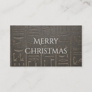 Cartão De Visita Símbolos egípcios da escrita de Egipto antigo dos