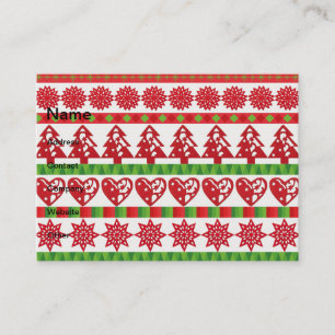 Cartão De Visita Símbolos natalinos