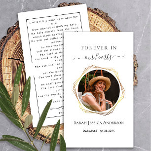Cartão De Visita Simpatia Funeral Foto Memorial Prayer Card