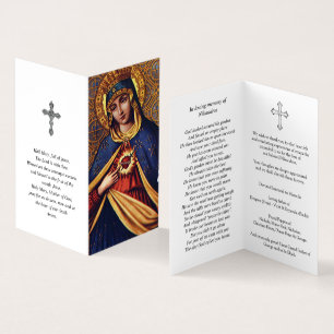 Cartão De Visita Simpatia Santa Cardas Mary   Coração Imaculado