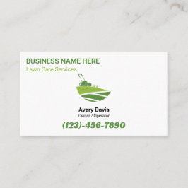 Cartão De Visita Simple Lawn Care Landscaping Tree Service Logo