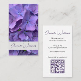 Cartão De Visita Simple Mauve Floral do Celebrante do casamento