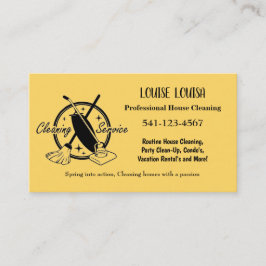 Cartão De Visita Simple Professional House Cleaning Business Cards