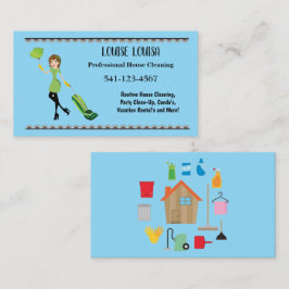 Cartão De Visita Simple Professional House Cleaning Business Cards