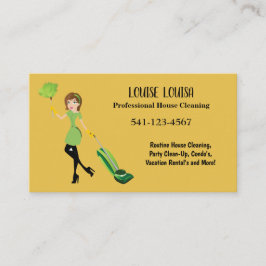 Cartão De Visita Simple Professional House Cleaning Business Cards
