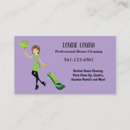 Cartão De Visita Simple Professional House Cleaning Business Cards