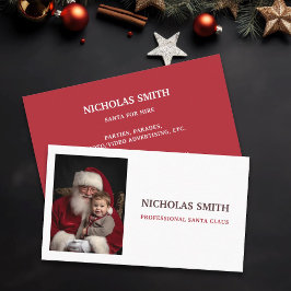 Cartão De Visita Simple Professional Santa Claus Photo