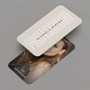 Cartão De Visita Simples Areia de Fotos Profissional Mínima