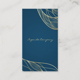 Cartão de visita Simples Azul com Marca Personaliz