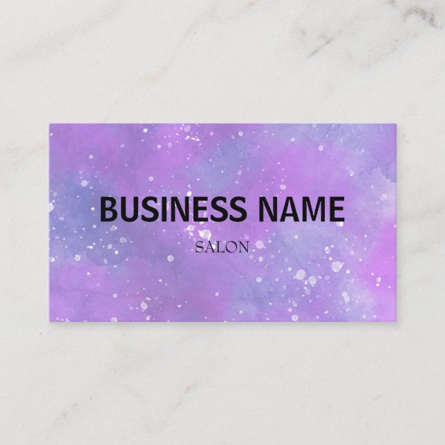 Cartão De Visita simples azul verde-aquarela script moderno buscand (Frente)