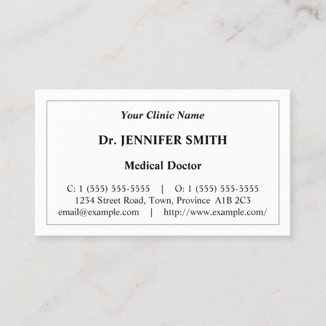 Cartão de visita simples, básico e humilde (Frente)