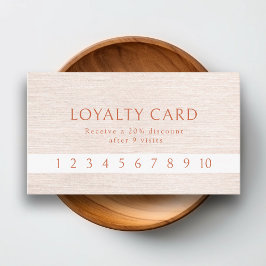 Cartão De Visita Simples Beige Moderna Lealdade Minimalista