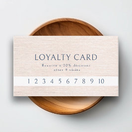 Cartão De Visita Simples Beige Moderna Lealdade Minimalista